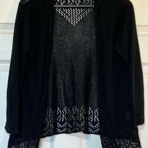Laura Scott Chic Black Women's Cardigan Size S